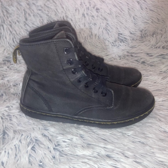 Dr. Martens 8 Canvas Boots Black - Picture 4 of 7